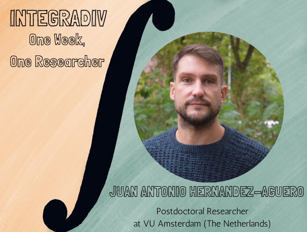 integradiv's tweet photo. 🌿 Juan Antonio Hernández-Agüero works at @VU_IVM on how #Biodiversity and #TrophicInteractions are impacted by environmental changes 🌡️💧 He uses niche modeling and surveys to identify #Conservation priorities 🖥️
#meetINTEGRADIV #OneWeekOneResearcher https://t.co/XLg3qcs4rs