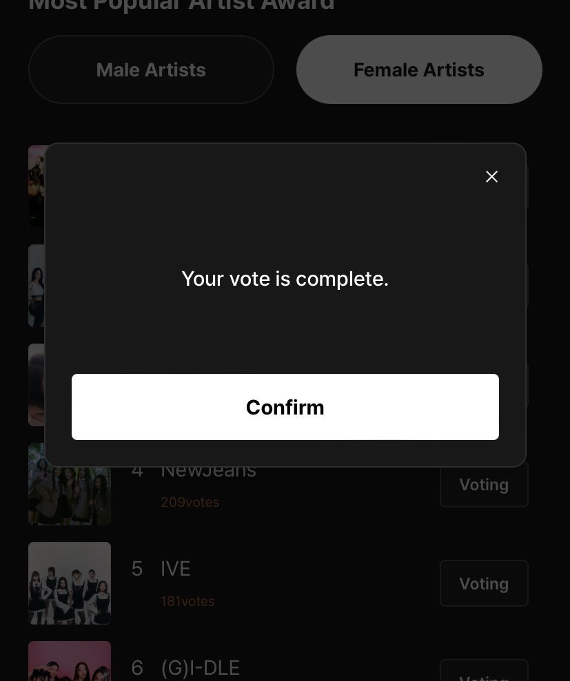 QUICK TUTORIAL: BUGS X GDA 2023 🏆

1. Sign Up 
2. Fill in your information 
3. Tick the box ✅
4. Go to your email and click email authentication 
5. Vote for "TWICE" 
6. 100 heartbeat = 1 vote 

#TWICE <a href="/JYPETWICE/">TWICE</a>