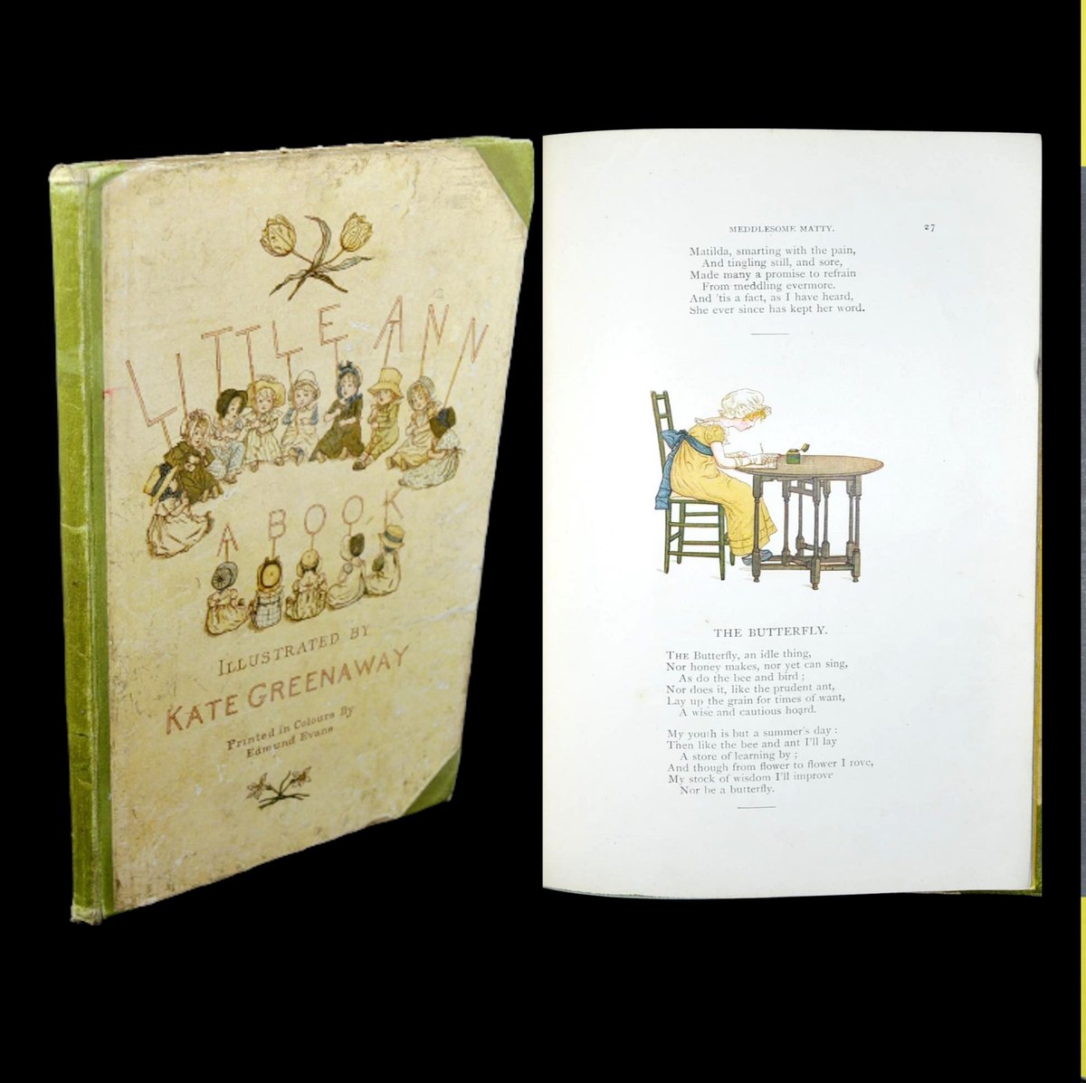 Kate Greenaway: LITTLE ANN AND OTHER POEMS By Jane & Ann Taylor. First edition, 1883

Auktionen på Tradera: tradera.com/item/341208/61…

#KateGreenaway #LittleAnnandOtherPoems #JaneTaylor #AnnTaylor