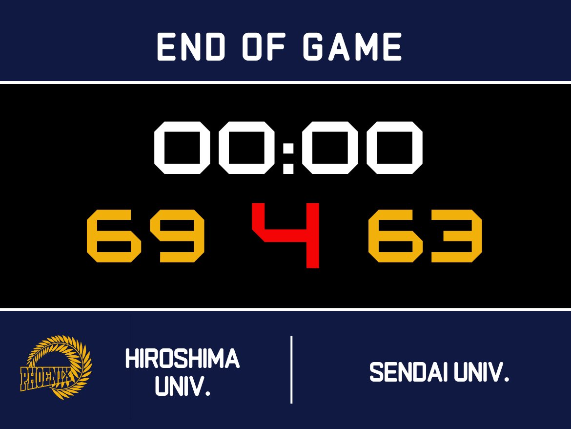hiroshima_u's tweet photo. ●●試合終了●●

第75回全日本大学バスケットボール選手権大会

広島大学69-63仙台大学

▼▼ライブ配信はこちら▼▼

【バスケットLIVE】
https://t.co/CioF2xM8PT

【UNIVAS Plus】
https://t.co/vAz2dr2J1P

【J SPORTS オンデマンド】
https://t.co/0ehqsGHq9d https://t.co/gtRAT9ipV4