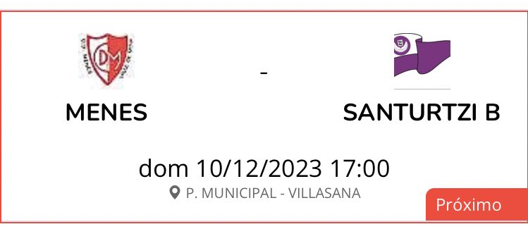 cd_menes's tweet photo. Próxima jornada. Domingo 10 frente al Santurtzi B. https://t.co/dtnvnUmXAL