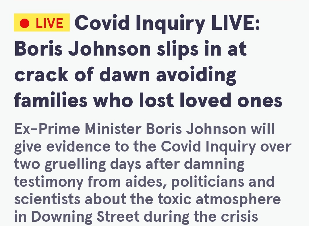 Parody_PM's tweet image. After doing everything too late when other people's lives were at stake, Boris Johnson manages to arrive 3 hours early when his own discomfort is at stake. 
#CovidInquiry