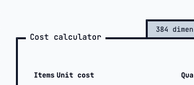 This "label inside the container border" pattern used to be more common (this is from the new <a href="/turbopuffer/">turbopuffer</a> website).
My theory is that in text-based interfaces, layout was composed of character blocks, so the label and the border actually took up the same amount of space.
