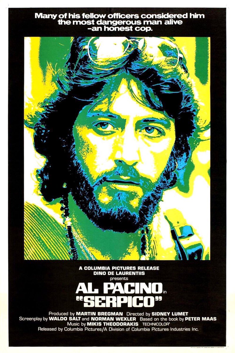🎬Sidney Lumet’s ‘Serpico’ starring Al Pacino premiered in theaters 50 years ago, December 5, 1973