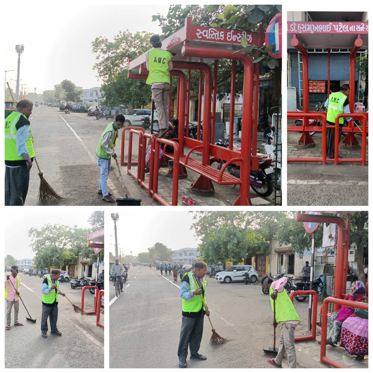 lokendra1069's tweet photo. Aahmedabad Municipal Corporation Solid Waste Management Team, East Zone cleaning AMTS Bus Station Amraiwadi. "Committed to Swachh Bharat"
@AmdavadAMC 
#SwachhataHiSeva
#CleanAmdavad
#MyCityMyPride
#SwachhAmdabad
#CleanGujarat
#SBM2023 https://t.co/NGBIoCr9C3
