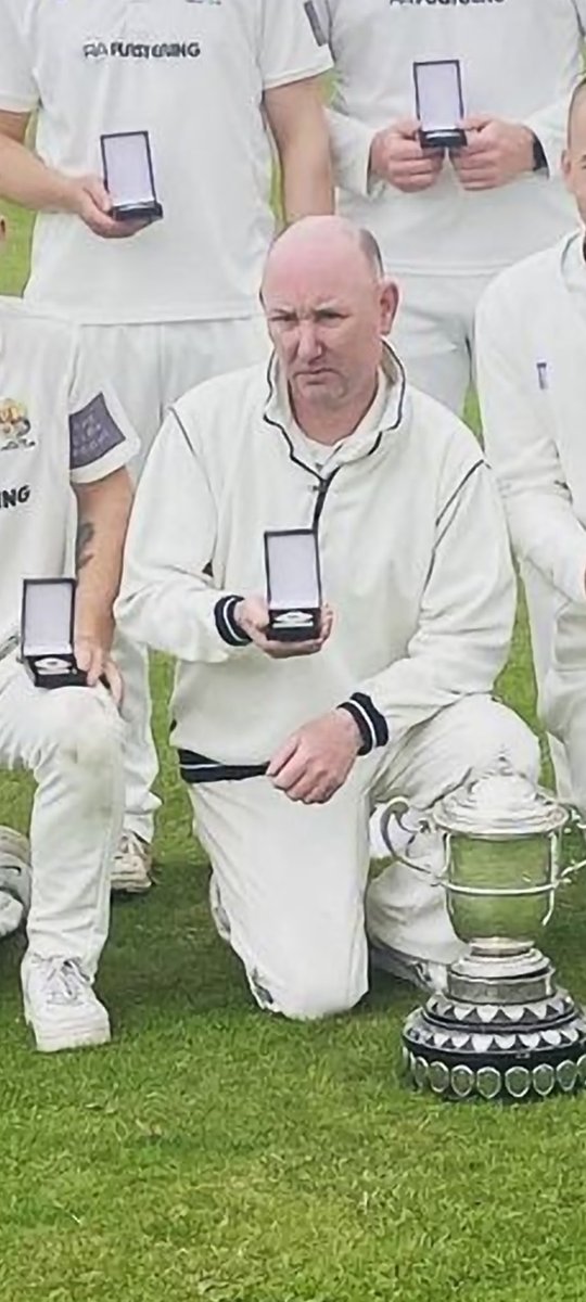 Day 6 is Dalton's Keith Gilliland, the Ebenezer Scrooge of grassroots cricket. Never cracked a smile or played an attacking shot in his life but insists on turning up each week to bowl right arm misery. Happiest man in Dalton with that cup win there #GrumpyGash