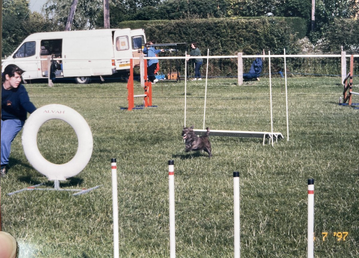 Me and rescue dog Pepper, pre-kids doing ‘mini agility’, as was then called. Ah the days spent waiting for our turn… and then slinking off because it went a bit wrong 😑 😂🥰 Competition isn’t for me now but I love the bond that the learning creates, and the handling skills too.