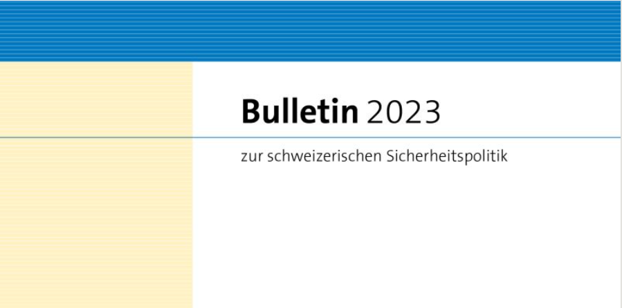 CSS_ETHZurich's tweet photo. 🔔Das neue Bulletin 2023 zur Schweizer Sicherheitspolitik ist da!🔔Das Bulletin 2023 befasst sich erneut mit aktuellen Themen der schweizerischen Aussen- und Sicherheitspolitik. 🧵1/7
#CSSBulletin #Bulletin2023 #Sicherheitspolitik
https://t.co/Llq7ZpjTao https://t.co/tFHDdqd0vD