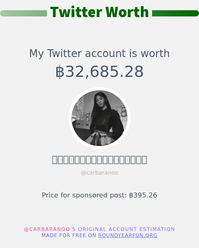 มูลค่า ทวีตเตอร์ ของฉันคือ: ฿32,685.28

➡️ funxgames.me/twitterworth?l…