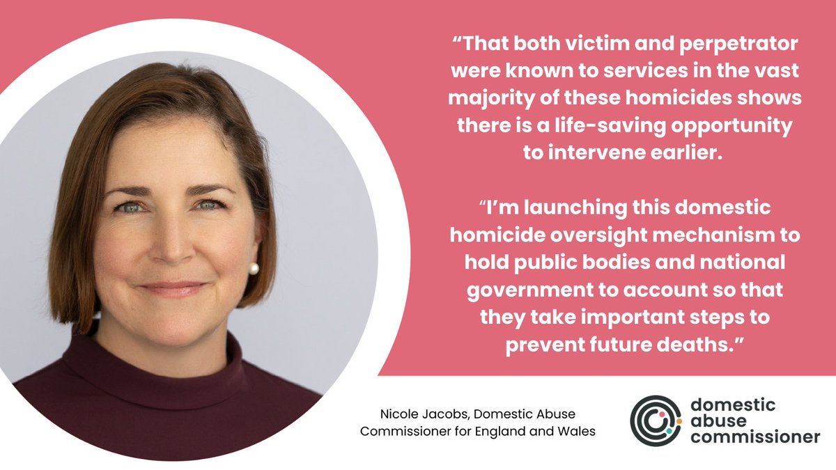 CommissionerDA's tweet photo. Today I publish new research which shows that the vast majority of victims and perpetrators were known to services before a domestic homicide.
Any life lost to domestic homicide is a tragic failure by systems. We must do more to protect victims and prevent future deaths.
(1/4) https://t.co/JRBViq6B9N