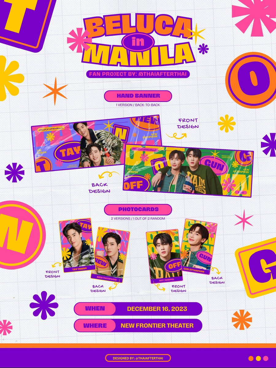 thaiafterthai's tweet photo. 💙💚 #BELUCA1stFMinManila  ❤️💛

BELUCA IN MANILA FREEBIES
fan project by: @thaiafterthai ✨

🗓️: 12.16.23
📍: NFT
⏰: TBA

HOW:
𓏳 mbf, like, &amp; rt
𓏳 limited quantity (1:1)
𓏳 open for trades, just dm me✨

Seeya, Filo Babiis &amp; Polcas 🫶🏻

—
#BELUCA
#OffGun #TayNew
#ออฟกัน #เตนิว https://t.co/cO62A8tk95