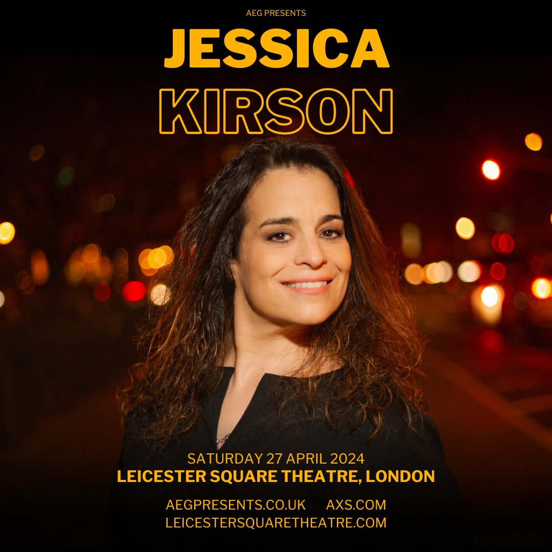 JUST ANNOUNCED! @JessicaKirson | @lsqtheatre | 27 April 2024 Tickets on sale 10am Friday 8 December: aegp.uk/jessykirson
