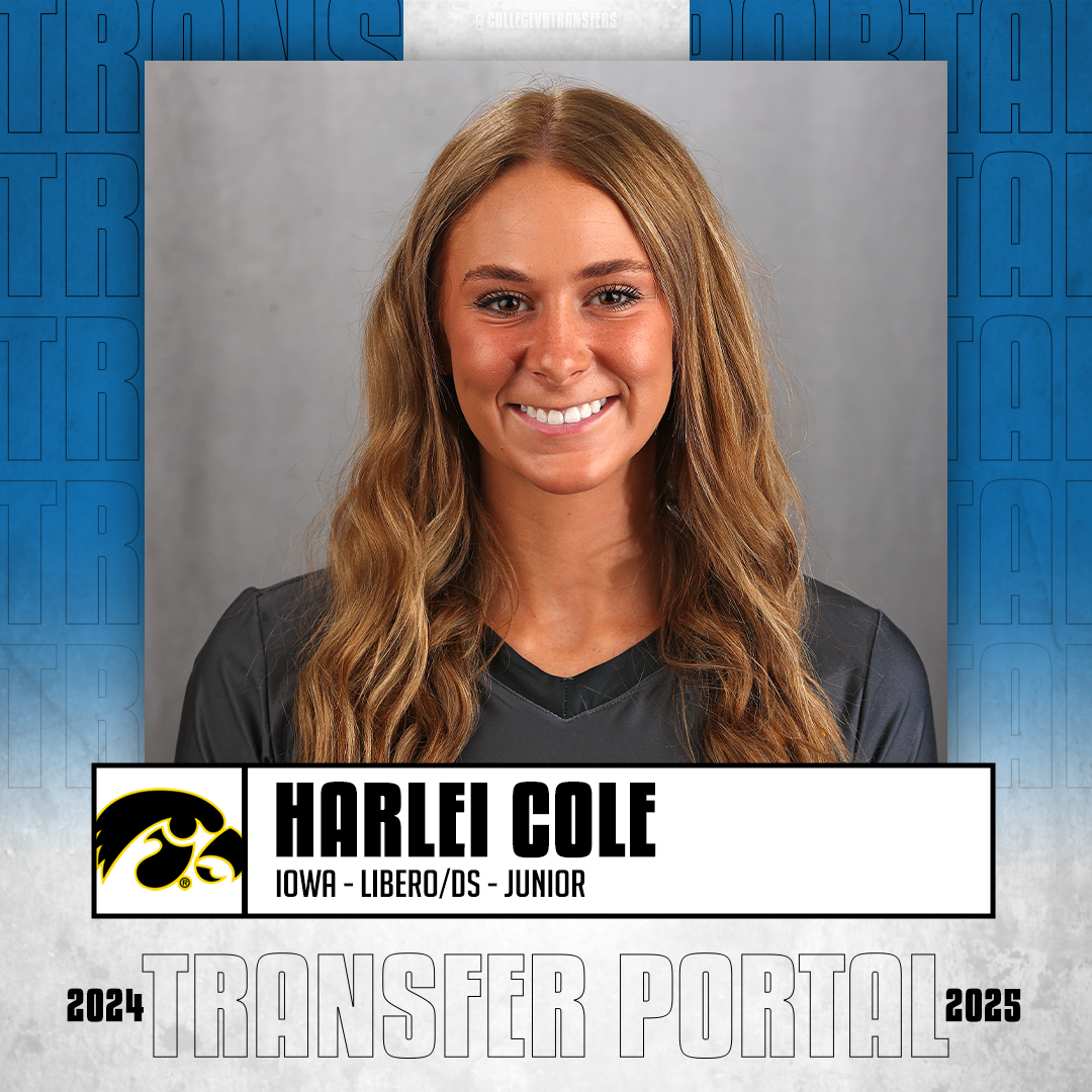 𝗜𝗻 𝗧𝗵𝗲 𝗣𝗼𝗿𝘁𝗮𝗹

✏️: Harlei Cole
🏐: Libero/DS
🎓: Junior
📍: Iowa

#CollegeVBTransfers | #NCAAWVB