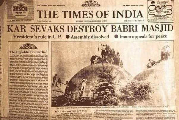 Today, 31 years ago, they destroyed what was left of Indian secularism. 

One of the darkest days in our history.