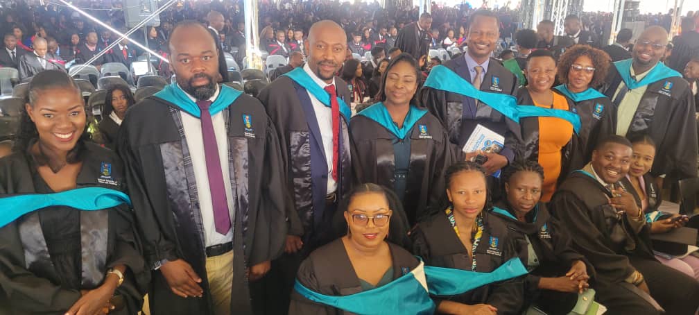 Journalists who are part of graduands at the 29th NUST graduation ceremony.