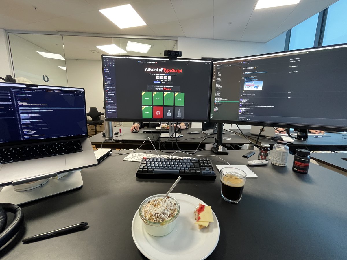 NikolajHoggins's tweet image. Pretty good morning routine if you ask me.

@typeheroapp 
#AdventOfTypescript #typescript