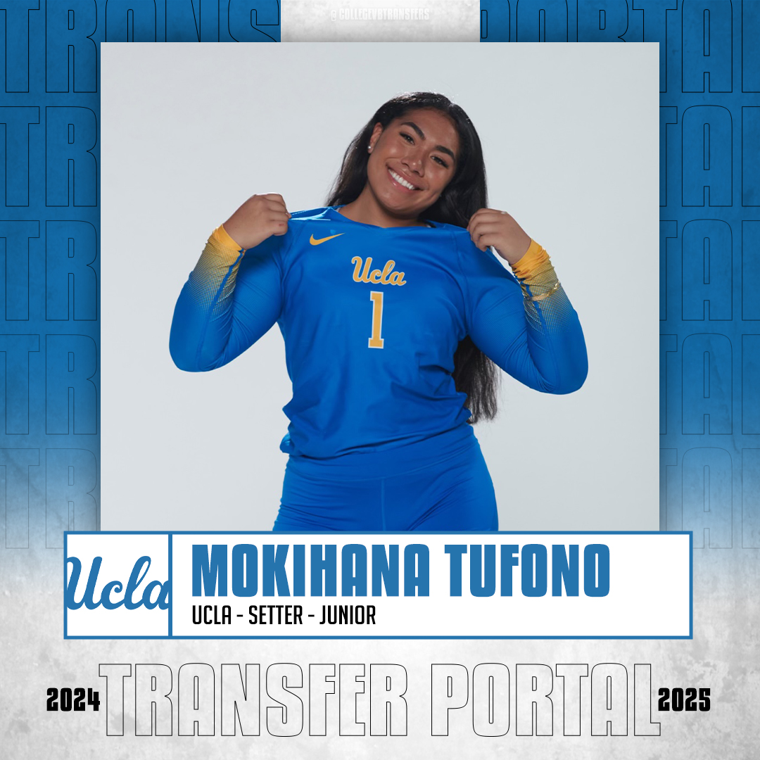 𝗜𝗻 𝗧𝗵𝗲 𝗣𝗼𝗿𝘁𝗮𝗹

✏️: Mokihana Tufono
🏐: Setter
🎓: Junior
📍: UCLA

#CollegeVBTransfers | #NCAAWVB