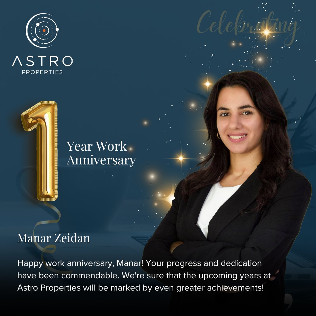 🎉 Astro Work Anniversary🌟

Congratulations Manar, on your 1-Year Work Anniversary. We are delighted to extend our warmest congratulations on reaching the one-year milestone with Astro.

#AstroAnniversaries #AstroPride #congratulations #TeamAstro #TogetherWeGrow #employee
