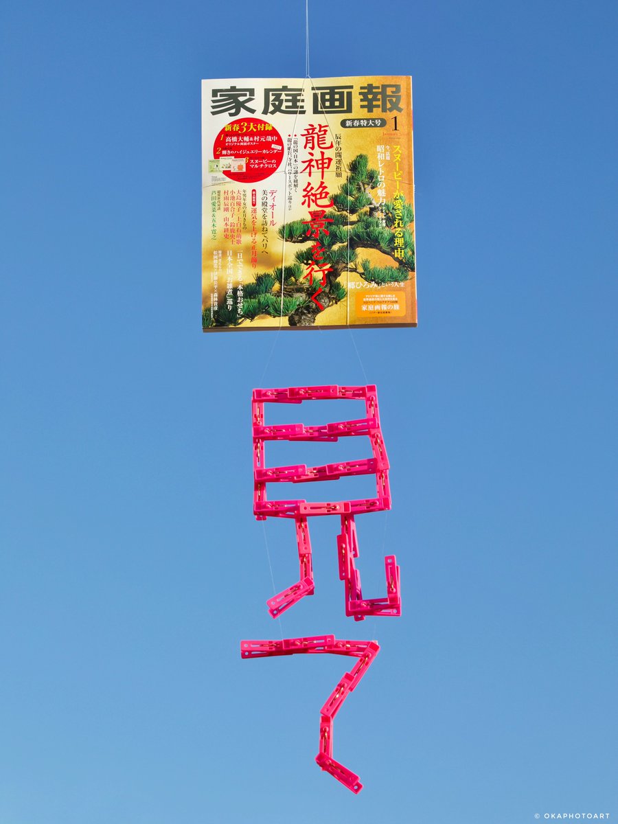 okaphotoart's tweet photo. 「家庭画報」2024年1月号の15ページ目
「季節のクリッピング/平井正則」に
洗濯バサミフォトをご提供させていただきました。

平井先生の素敵な1ページに
ご一緒させていただき感無量です!
ご覧いただけましたら幸いです😭

洗濯バサミフォトグラファー・岡本なう　

#家庭画報 https://t.co/35G3vyqErT