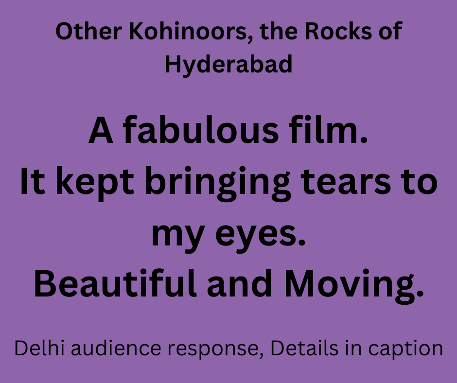 otherkohinoors's tweet photo. Resounding answer to our concern if film will engage #Audiences outside #Hyderabad. Call us! It is #FREE
@otherkohinoors
https://t.co/h1OfMTCKYd
#otherkohinoors #delhi #cities #citiesforpeople #CitiesForLife #urban #audienceengagement #films #documentary #documenting #responses https://t.co/twg7ovQHEv
