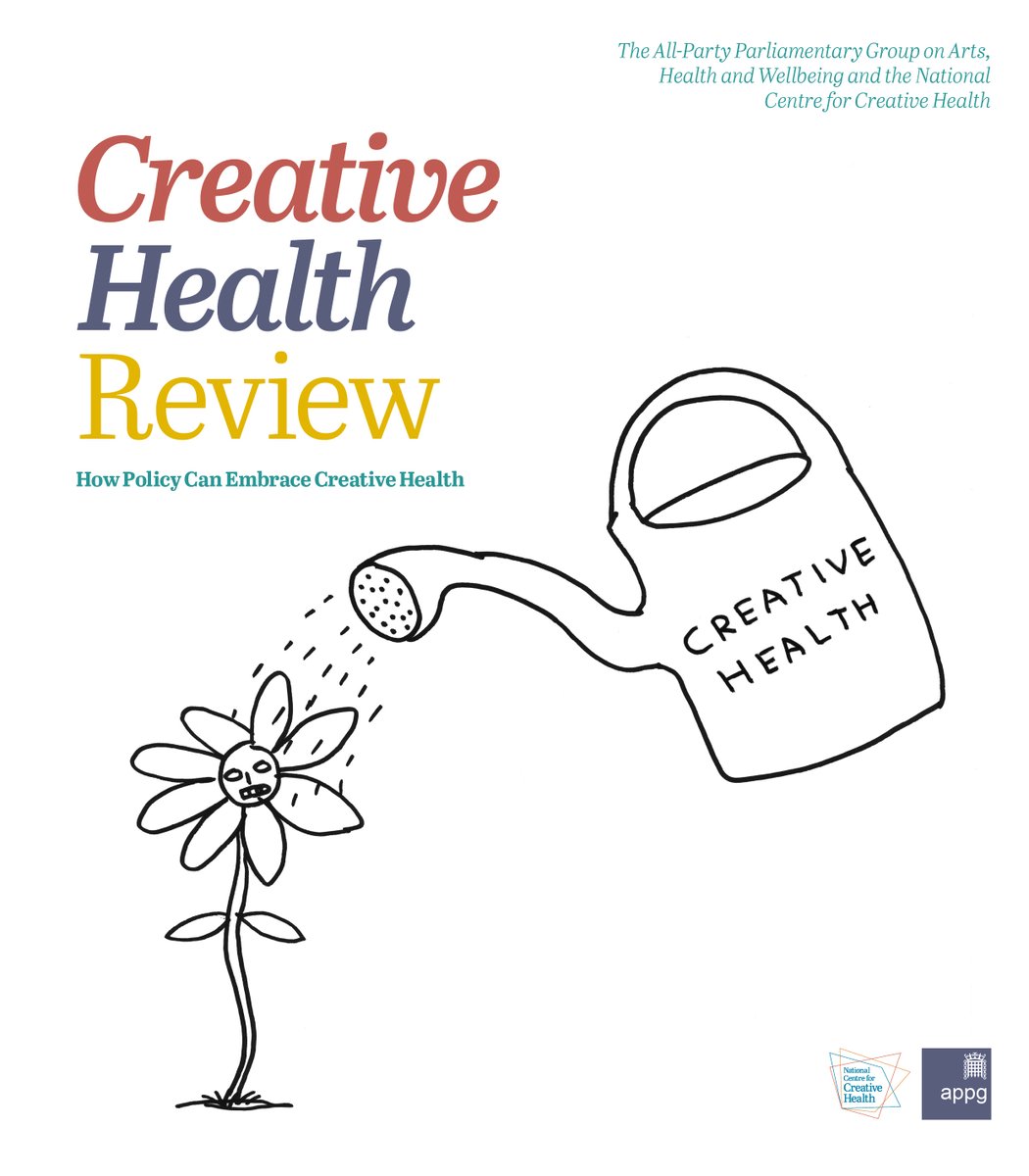 @TheNCCH & All-Party Parliamentary Group on Arts, Health & Wellbeing #CreativeHealthReview report is launching today! Live from @KingsCollegeLon This landmark report offers a set of recommendations on how policy can embrace creative health. Stay tuned ncch.org.uk/creative-healt…
