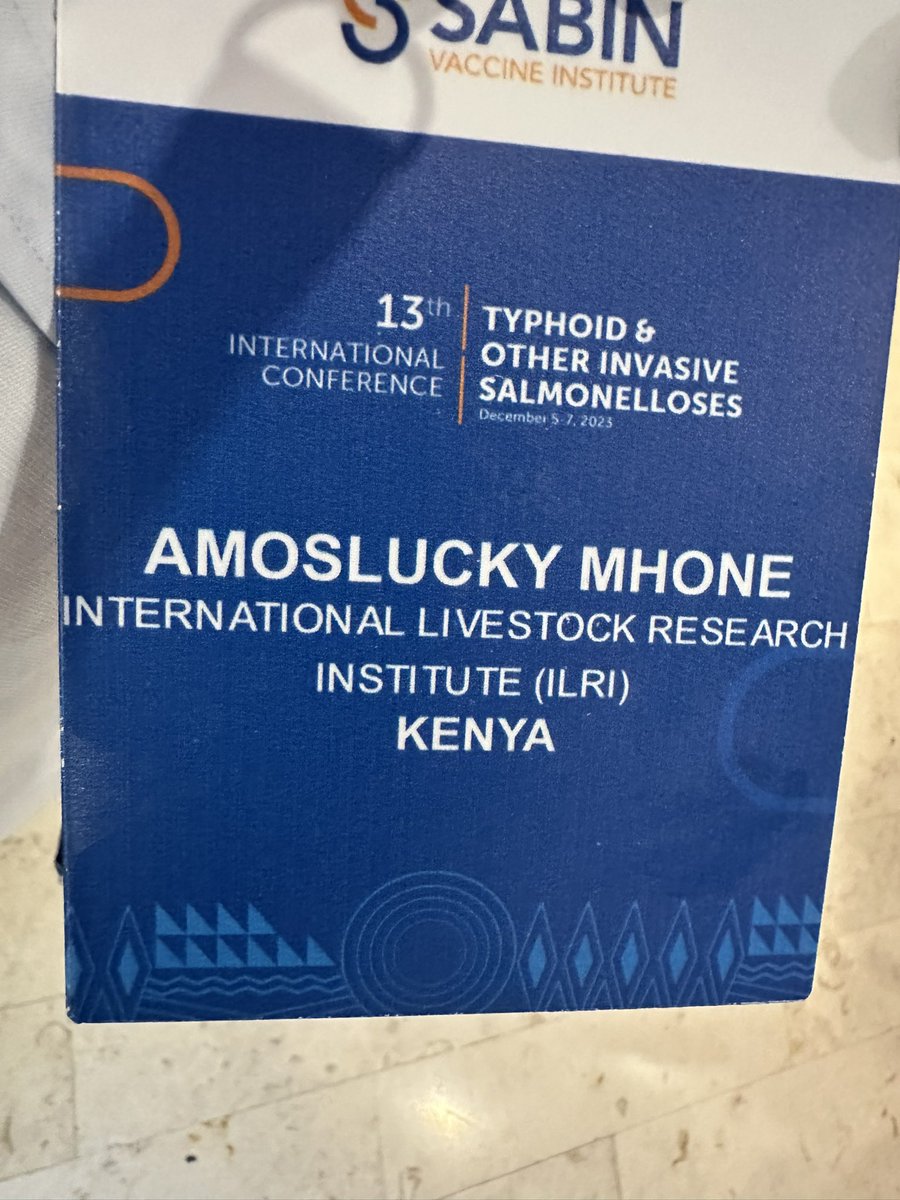 Glad to present our work on use of phages to reduce Salmonella at 13th Typhoid and Invasive Salmonella conference 
Thanks to partners @IDRC_CRDI @UKaid @ILRI @OHRECA_ILRI @amrhub 

#Typhoid2023  #TakeOnTyphoid
@sabinvaccine 
@PreventTyphoid