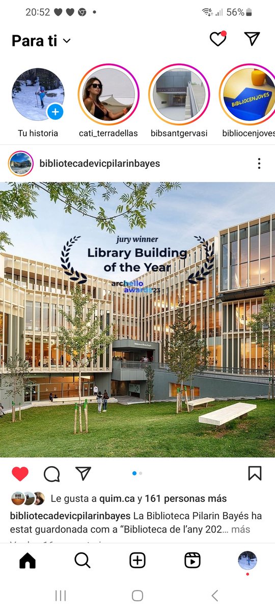 BibliotecaVicPB's tweet photo. La Biblioteca Pilarin Bayés  ha estat guardonada com a "Biblioteca de l'any" per @Archello. Un premi reconegut pel jurat i pel públic. Molt contents per aquest reconeixement a un equipament que és més que una Biblioteca. @bibliotequesXBM @vic_cultura @vic_educacio  #premis https://t.co/aZ6eB06bPG