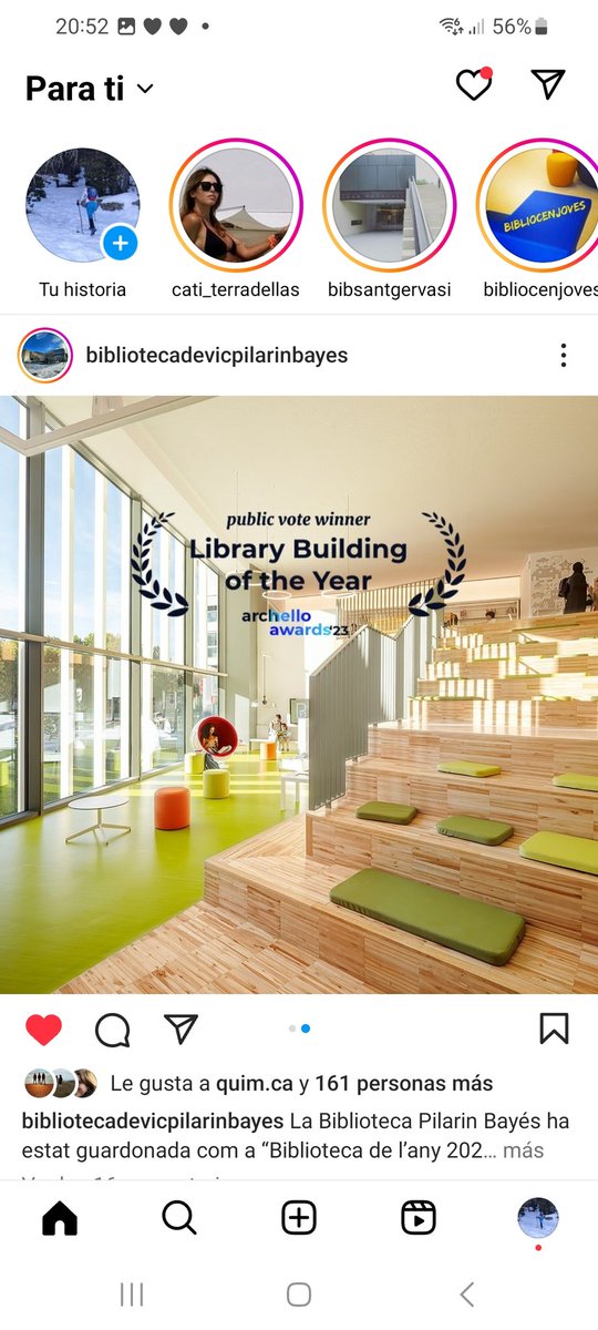 BibliotecaVicPB's tweet photo. La Biblioteca Pilarin Bayés  ha estat guardonada com a "Biblioteca de l'any" per @Archello. Un premi reconegut pel jurat i pel públic. Molt contents per aquest reconeixement a un equipament que és més que una Biblioteca. @bibliotequesXBM @vic_cultura @vic_educacio  #premis https://t.co/aZ6eB06bPG