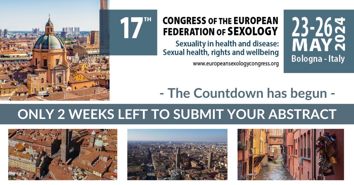 EFS_Sexology's tweet photo. Only 2 weeks left until the abstract submission deadline for the #EFS24! Abstract submission deadline: 20 December 2023 ➡️ https://t.co/ogkXRFpx5C
We eagerly await your contributions as we develop a stimulating, engaging, and inclusive congress programme! https://t.co/iNnijUShIp https://t.co/lB1sgMliZ4