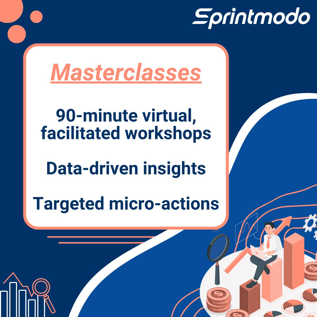 sprintmodo's tweet image. Keen to start 2024 off on the right foot? 🚀
Our Masterclasses are 90-minute 𝐯𝐢𝐫𝐭𝐮𝐚𝐥, 𝐟𝐚𝐜𝐢𝐥𝐢𝐭𝐚𝐭𝐞𝐝 workshops. They are 𝐬𝐡𝐨𝐫𝐭, 𝐝𝐚𝐭𝐚-𝐝𝐫𝐢𝐯𝐞𝐧 𝐚𝐧𝐝 𝐯𝐚𝐥𝐮𝐞-𝐩𝐚𝐜𝐤𝐞𝐝 sessions, based on our 20 Momentum Needs 📈 #TeamManagers #HighTeamPerformance