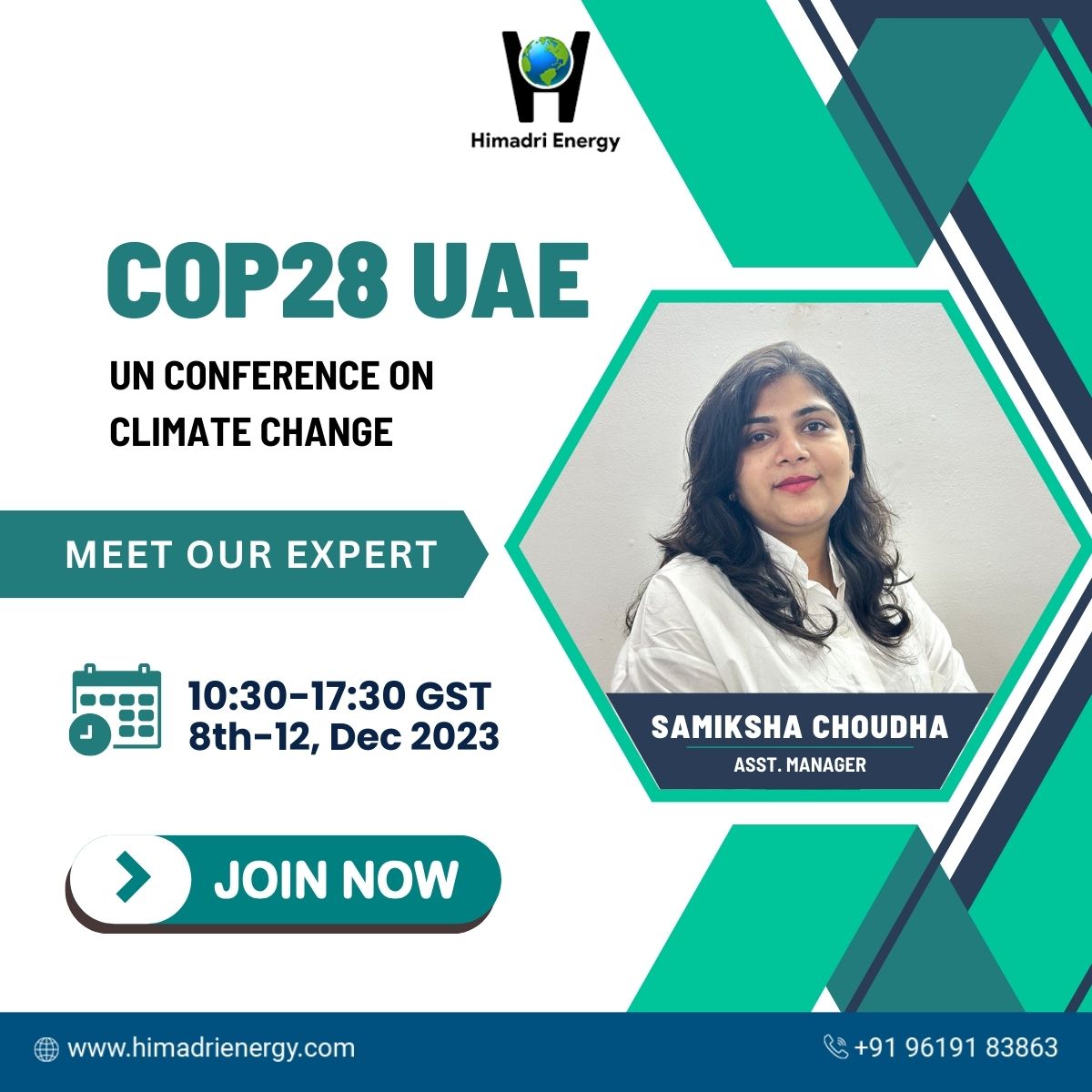 Participating in #COP28, the UN Climate Change Conference! Stay connected for valuable insights, timely updates, & collective endeavors towards a more environmentally friendly planet! 🌎

#ClimateAction #CarbonFinance #SustainabilityGoals #GlobalImpact #UNClimateConference #ITMOs