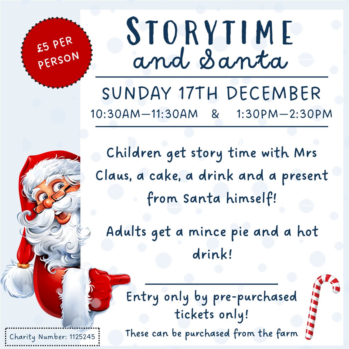 Tickets are available now for Storytime and Santa! You can but these from the farm. For more information visit fb.me/e/41J1aP9zg