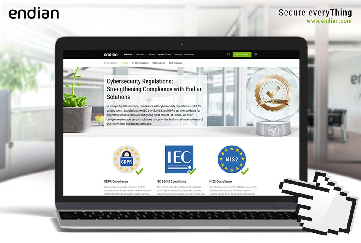 Endian provides solutions for IT and OT cybersecurity and compliance in accordance with IEC 62443, NIS2 and GDPR. Find out more in our new Solutions section on the Endian website. 
endian.com/solutions/regu…

#endian #cybersecurity #digitaltransformation #IEC62443 #GDPR #Nis2