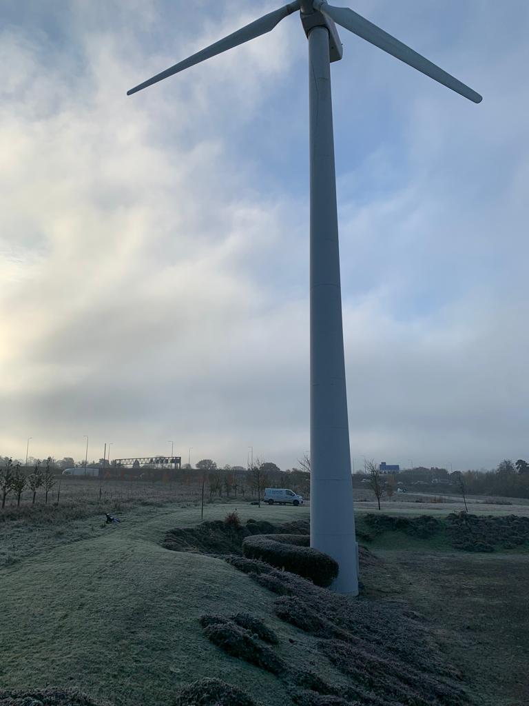 Out surveying wind turbines in the cold today!