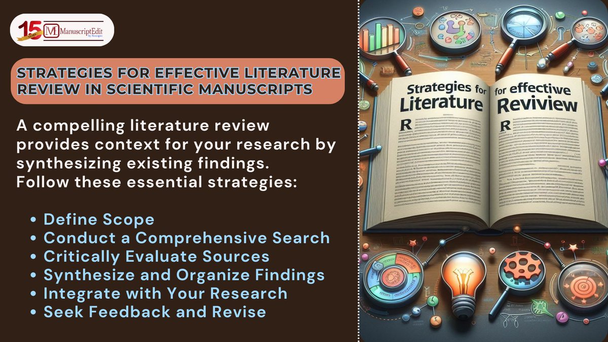 manuscriptedit's tweet photo. Delving into the depths of scientific knowledge: Mastering effective literature review strategies for comprehensive and impactful manuscripts.
.
.
#literaturereview 
#scientificmanuscripts
#researchexcellence 
#sciencecommunication 
#academicwriting 
#manuscriptedit https://t.co/sjfwDlgJ7i