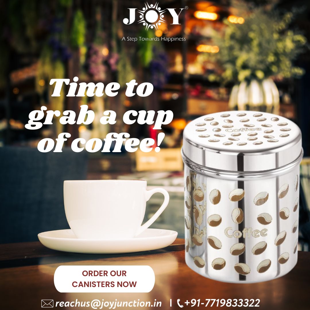 Joy Canisters: Order now and keep your coffee as fresh as the morning joy! 

#JoyCanisters #FreshCoffee #BrewingHappiness #OrderNow #CoffeeDelight #MorningJoy #CoffeeLovers #FreshBrews #JoyJunction #JoyCanisters #Canisters #SugarCanisters #UbhaDabba #stainlesssteel