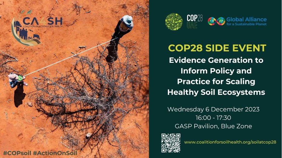 Join us today, don't delay! With 1/3+ of 🌍’s surface degraded & 3.2+ billion negatively affected by degradation, NOW is the⌛️for multi-stakeholder #ActionOnSoil to 💵the scaling of healthy #soil ecosystems to reverse land degradation & help communities adapt to #ClimateChange.