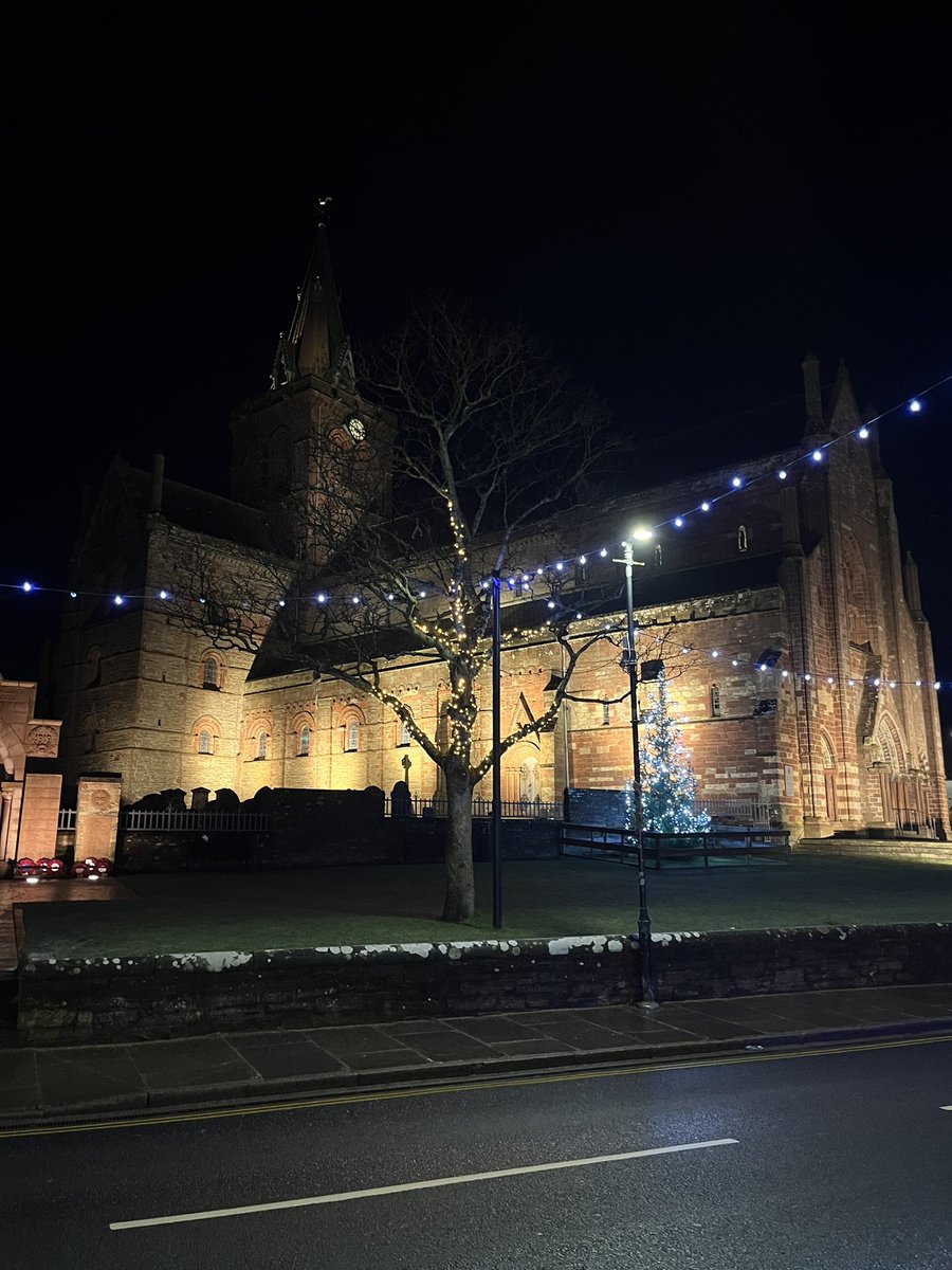 In beautiful Kirkwall last night for another successful roadshow - cathedral looking stunning in the frost. Great turnout and conversations, I love coming to Orkney 😃