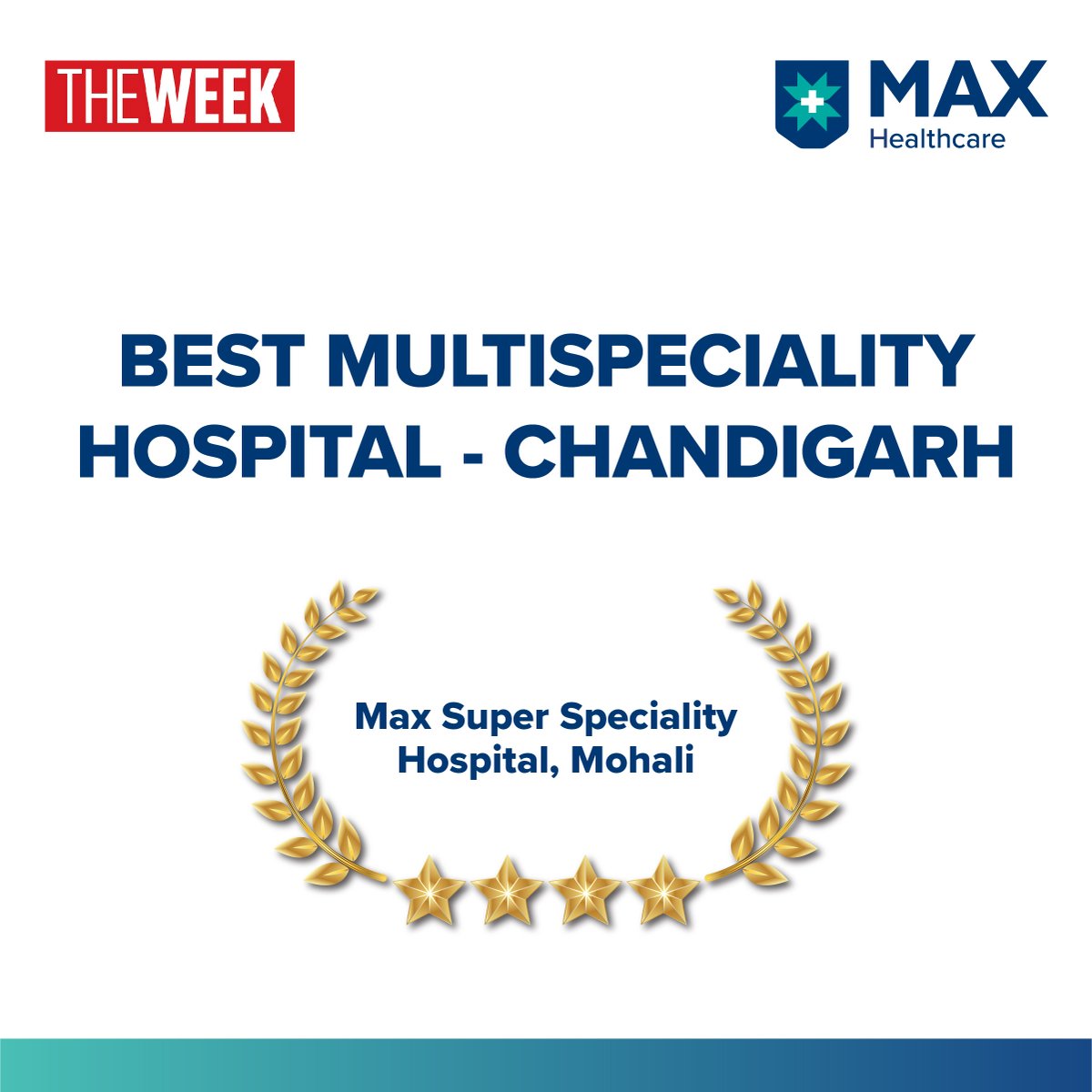 We are humbled to share that Max Healthcare has been recognised as one of the Best Multispeciality Hospital Chains in Delhi, NCR and Chandigarh, as per latest rankings by The Week.

#TheWeek #BestHospitals #Ranking #MaxHealthcare