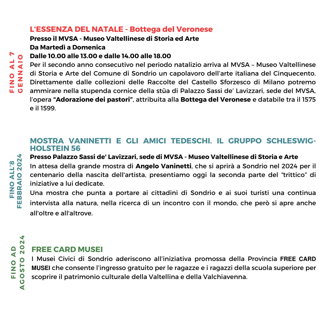 Ecco gli eventi della settimana 🎉🎉