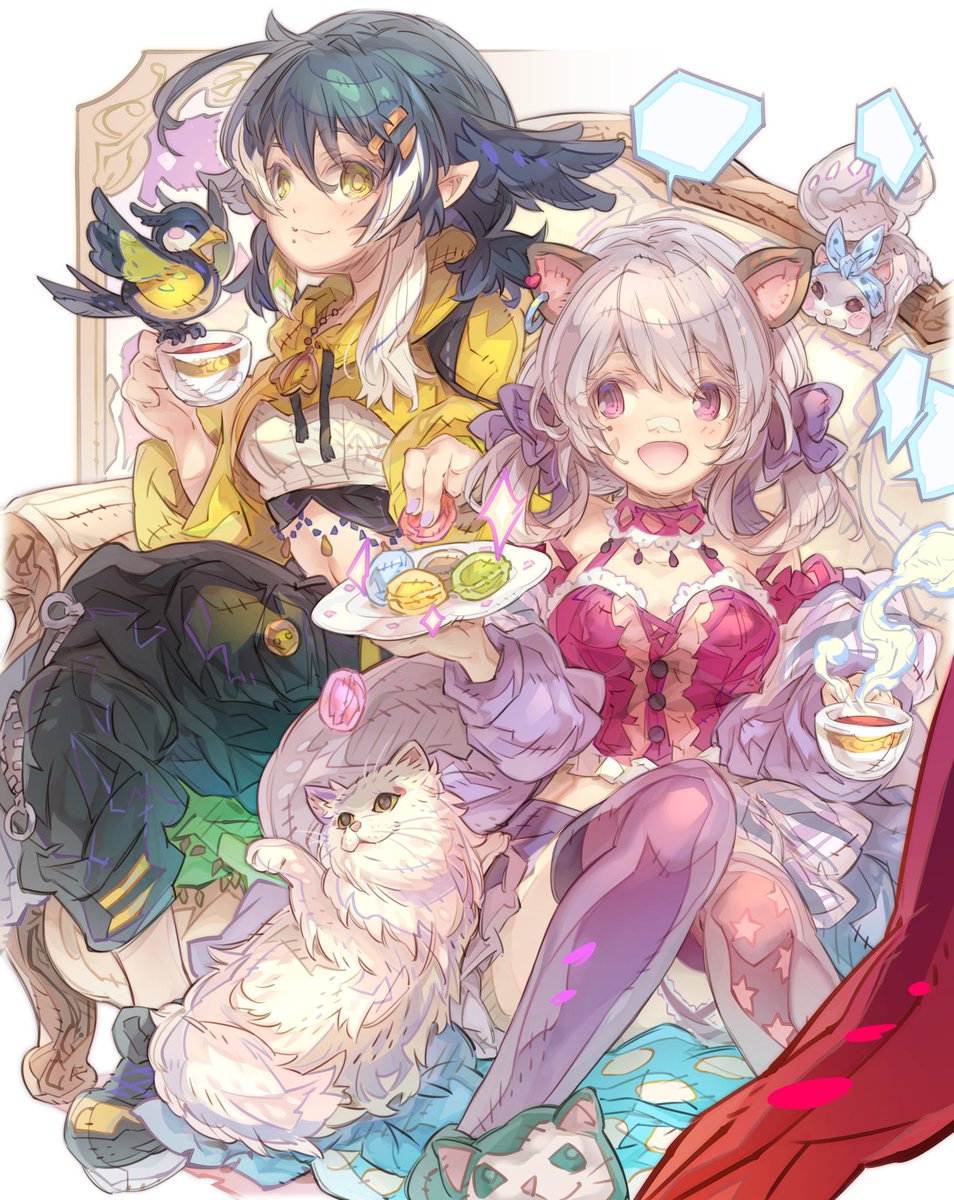 「おしゃべりっ子ちゃん リクエストありがとうございました (*'▽') #Skeb」|はく@Skeb近々開放…かも❄のイラスト