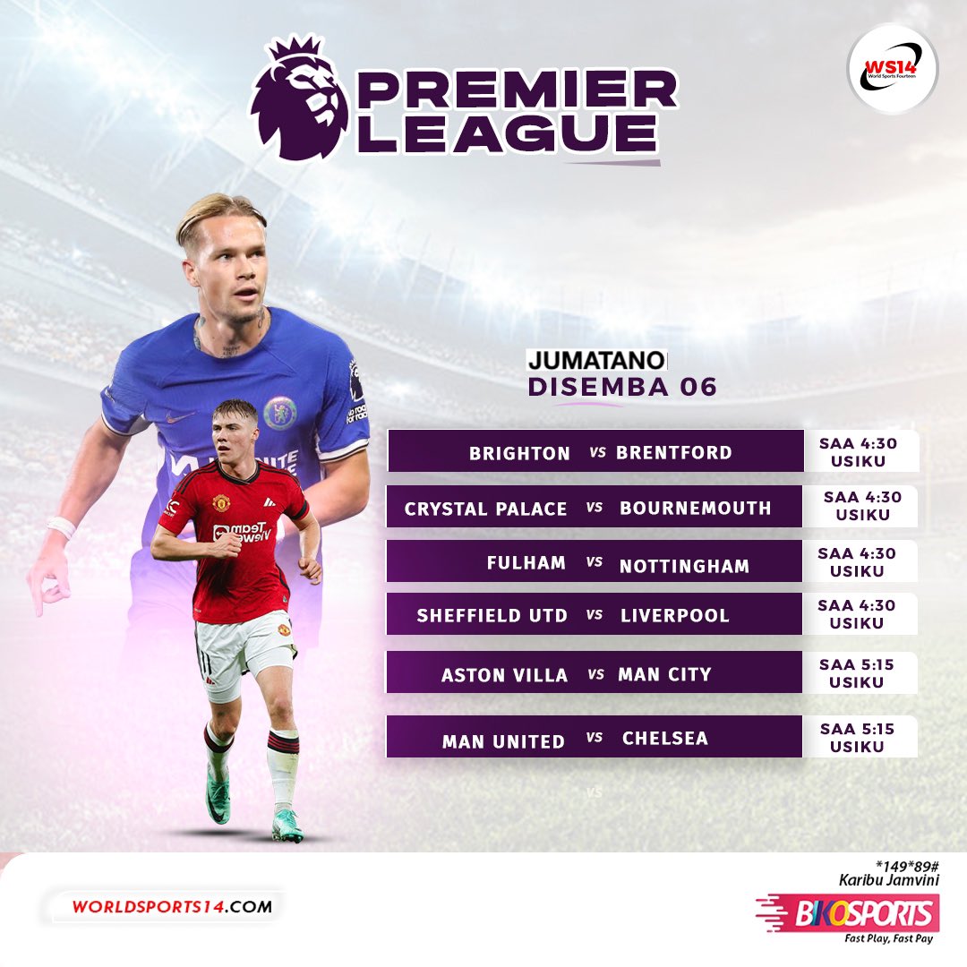 WorldSports14_'s tweet photo. Ukilala njaa umeamua mwenyewe.
Premier League inaendelea leo kwa michezo sita, ODDS za Bikosports zinakusubiri wewe.
Tandika jamvi lako sasa, ingia kwenye tovuti yetu au App ya Bikosports kubongeka kwa stake ya kuanzia TZS 1 tu.
@bikotanzania
#BonusBonge
#Bongeka https://t.co/6iJY3OuRSk