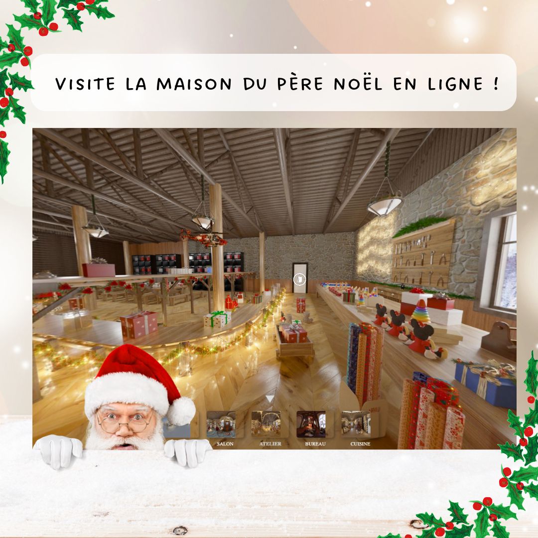 [ CALENDRIER DE L'AVENT JOUR 6 ] ❄️🎅

Visitez toute sa maison grandeur nature en passant par son bureau ou encore l'atelier des lutins en suivant ce lien visioperenoel.com/visite-gratuit… 🎄

Nous, on a des étoiles plein les yeux ! 🤩

#laponie #visite #noel