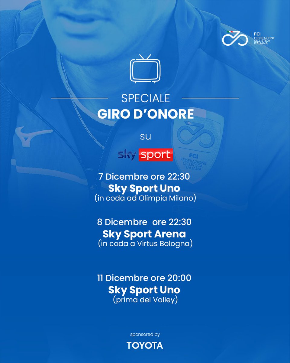 Pronti a rivivere il Giro d’Onore? 💫 Lo speciale dedicato alla festa del ciclismo italiano andrà in onda il 7, l'8 e l'11 dicembre su Sky Sport Uno e Sky Sport Arena 👇 #nazionaleciclismo #FCI #GirodOnore