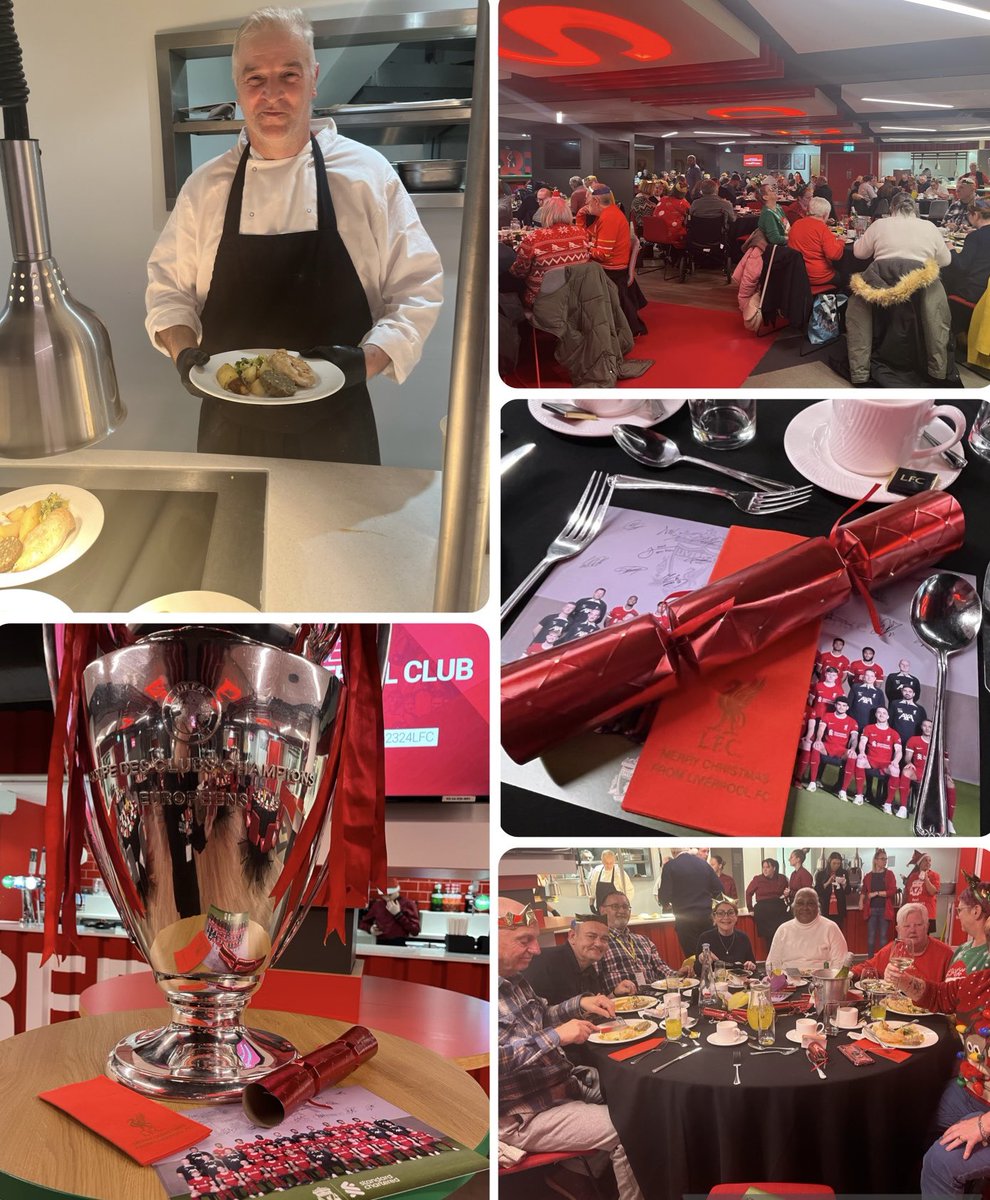 Red_Neighbours's tweet photo. It’s officially Christmas here at #Anfield as we host our local community’s from Anfield, Melwood and Kirkby for our first festive lunch of the year. It’s the most wonderful time of the year yet for some, the hardest. We are thrilled you could join us ❤️🎄 #LFC #RedNeighbours #YNWA
