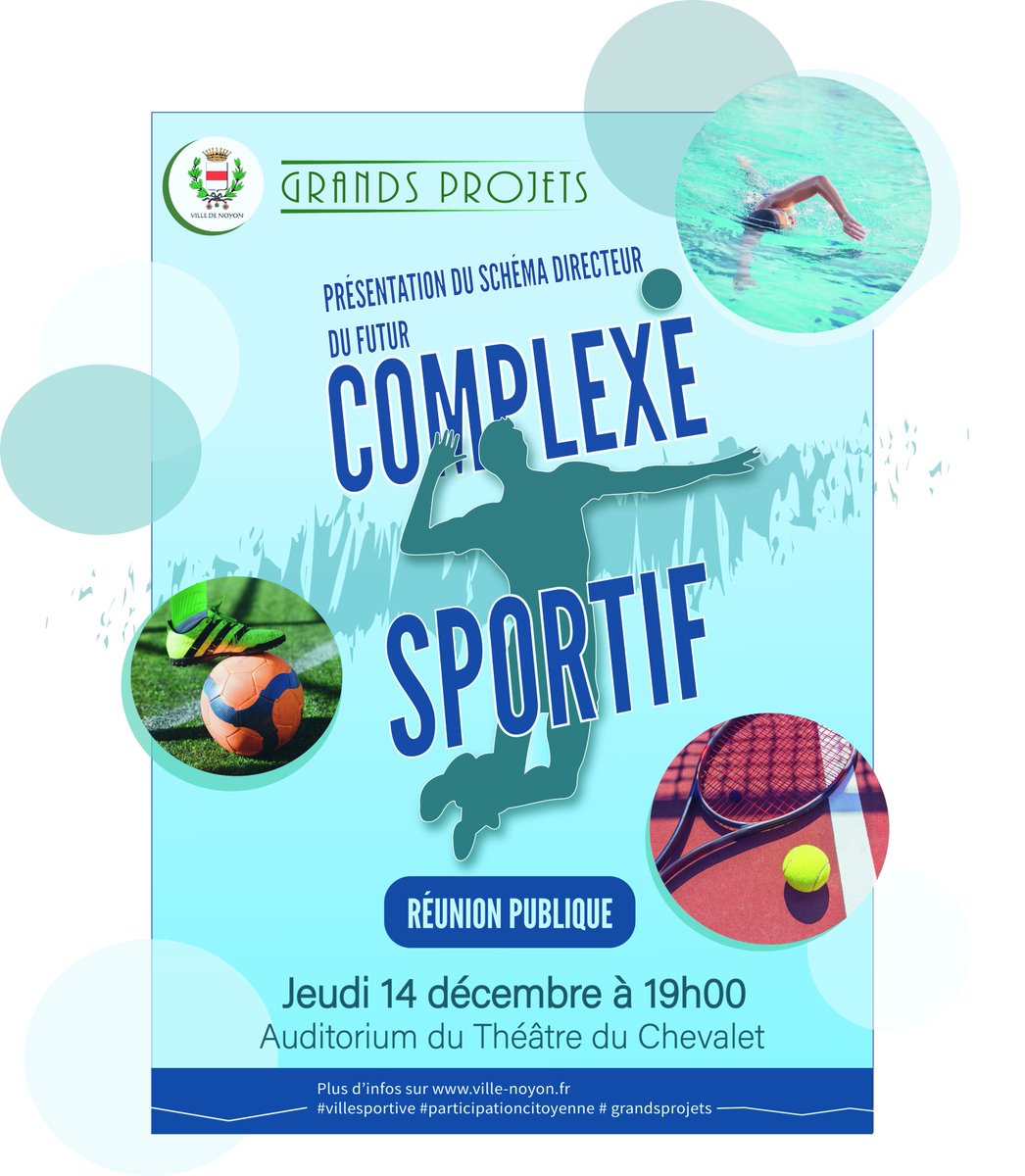 #villesportive Contrairement au scepticisme entretenu par la presse locale hebdomadaire, la réunion publique aura bel et bien lieu le jeudi 14 décembre à 19 h 00 à l’auditorium du Théâtre du Chevalet.
 #grandsprojets