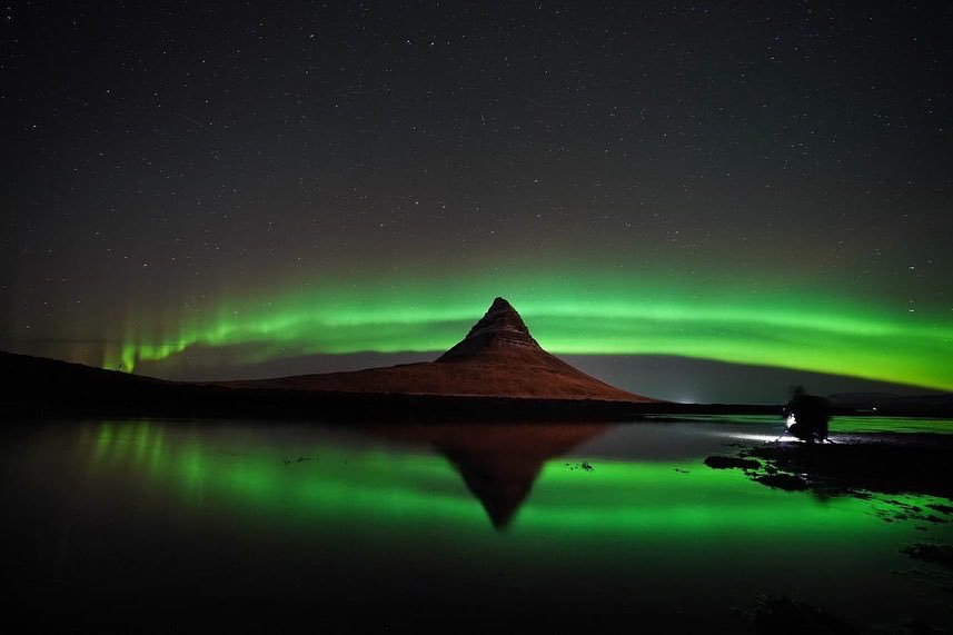 owenhumphreys1's tweet photo. What a display last night at kirkjuwith @chunder10 not sure where that came from lol #iceland @TamithaSkov #weather #northernlights #aurora @PA https://t.co/ATuQ64QwrN