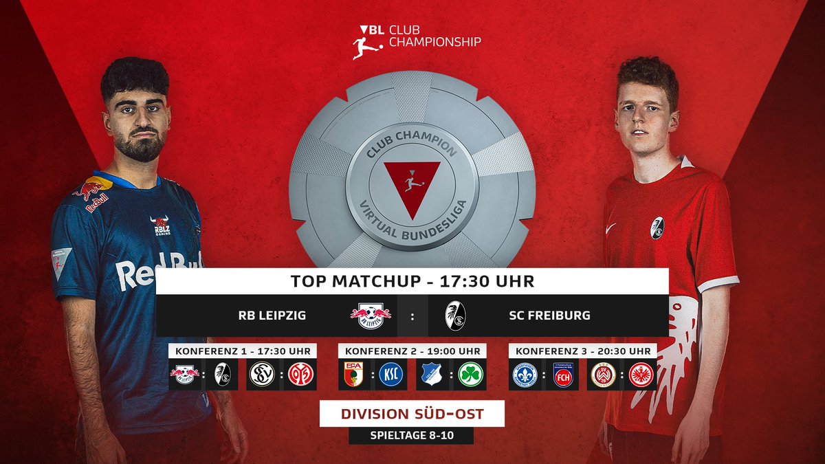 Startet Leipzig heute die Aufholjagd? 🏎️💨
 
Die Spieltage 8-10 in der Division Süd-Ost stehen an! 
Kann Freiburg die Form halten? 
Wer gewinnt das Hessen-Duell? 🤺
 
Die Antworten gibt‘s live ab 17 Uhr  👇
twitch.tv/vbl_official