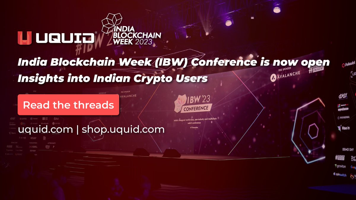 uquidcard's tweet image. 📢 This week, Bangalore hosts the India Blockchain Week 2023 (Dec 4-10), bringing together over 100 global and local blockchain experts. #IBW2023 offers a deep dive into the latest in blockchain and web3 innovations. 🌐🔍

✅ With the participation of prominent figures in the