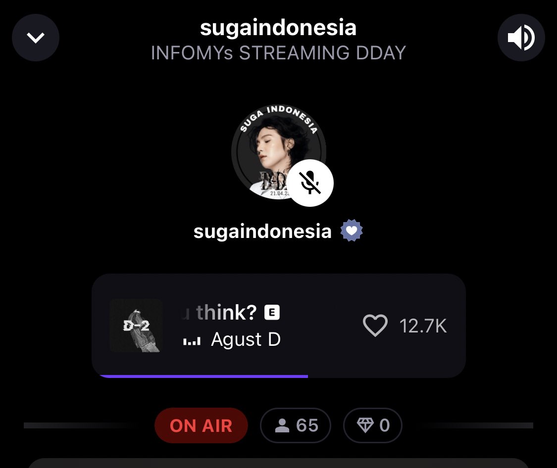 SUGAIndoFanbase's tweet photo. 35 lagi kita goal 100 Listeners
Yuk INDOMYs semangatin I-ARMY untuk D-DAY ❤️‍🔥

https://t.co/zRxiXSzzvB

I-ARMY VOTE D-DAY FOR GDA
I-ARMY VOTE FOR AGUST D
#DdayForGDA #GoldenDiscAwards https://t.co/9h8kAyf6ip